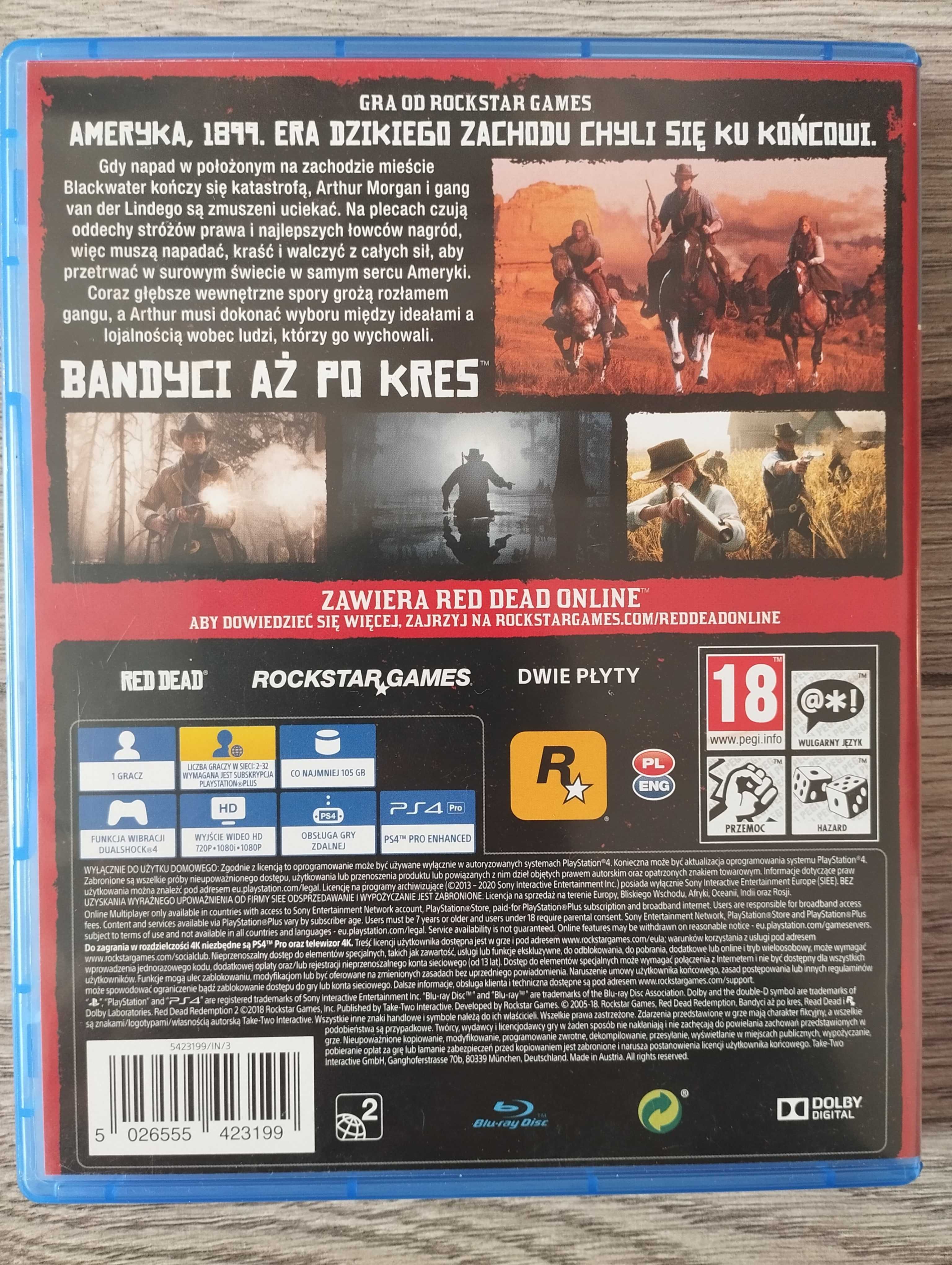 Gra Red Dead Redemption 2 Polska Wersja PS4/PS5 Playstation