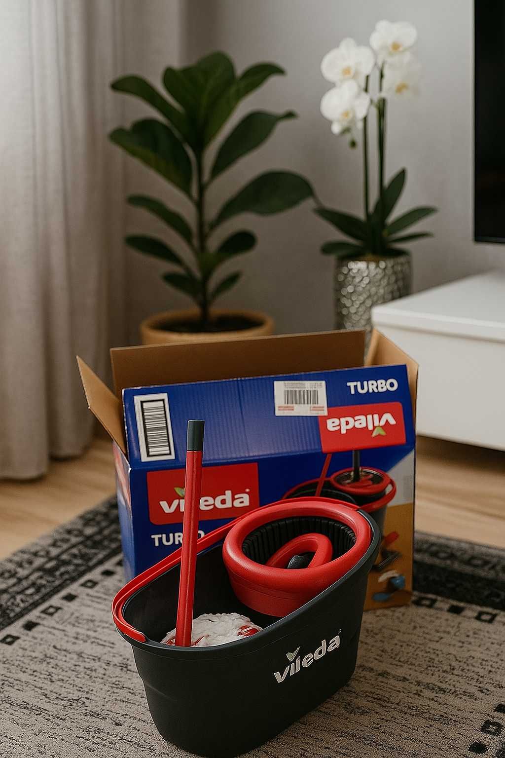 Mop Obrotowy Vileda Turbo Zestaw Wiadro Wkład Teleskop
