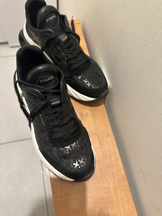 Skórzane sneakersy Pinko Ariel