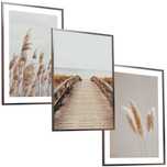 3x 50x40 A2 ZESTAW OBRAZ W RAMIE PLAKATY RAMKA boho trawa pampasowa