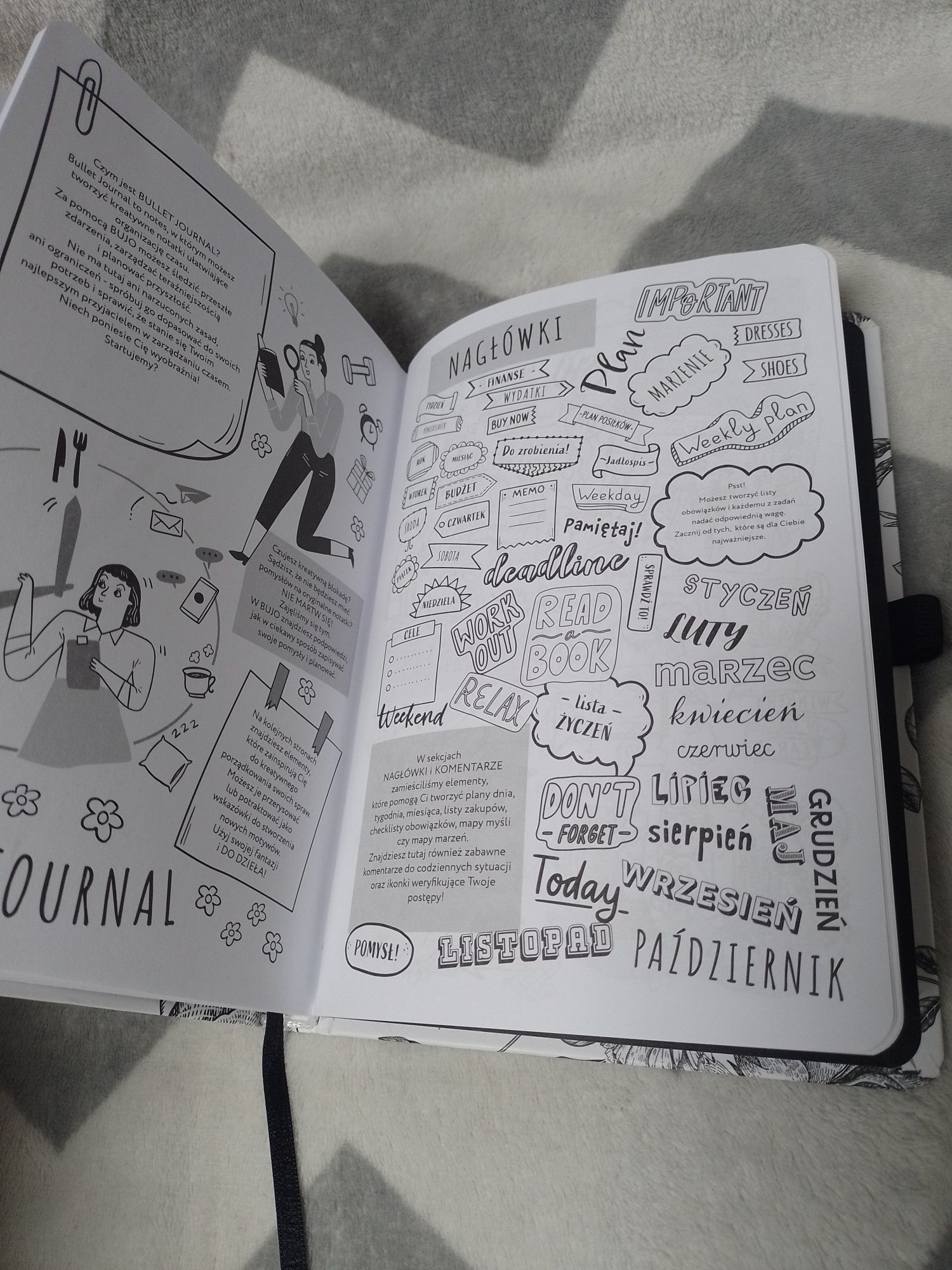 NOWY bullet journal A5 240 stron Kwiaty organizer planer Interdruk