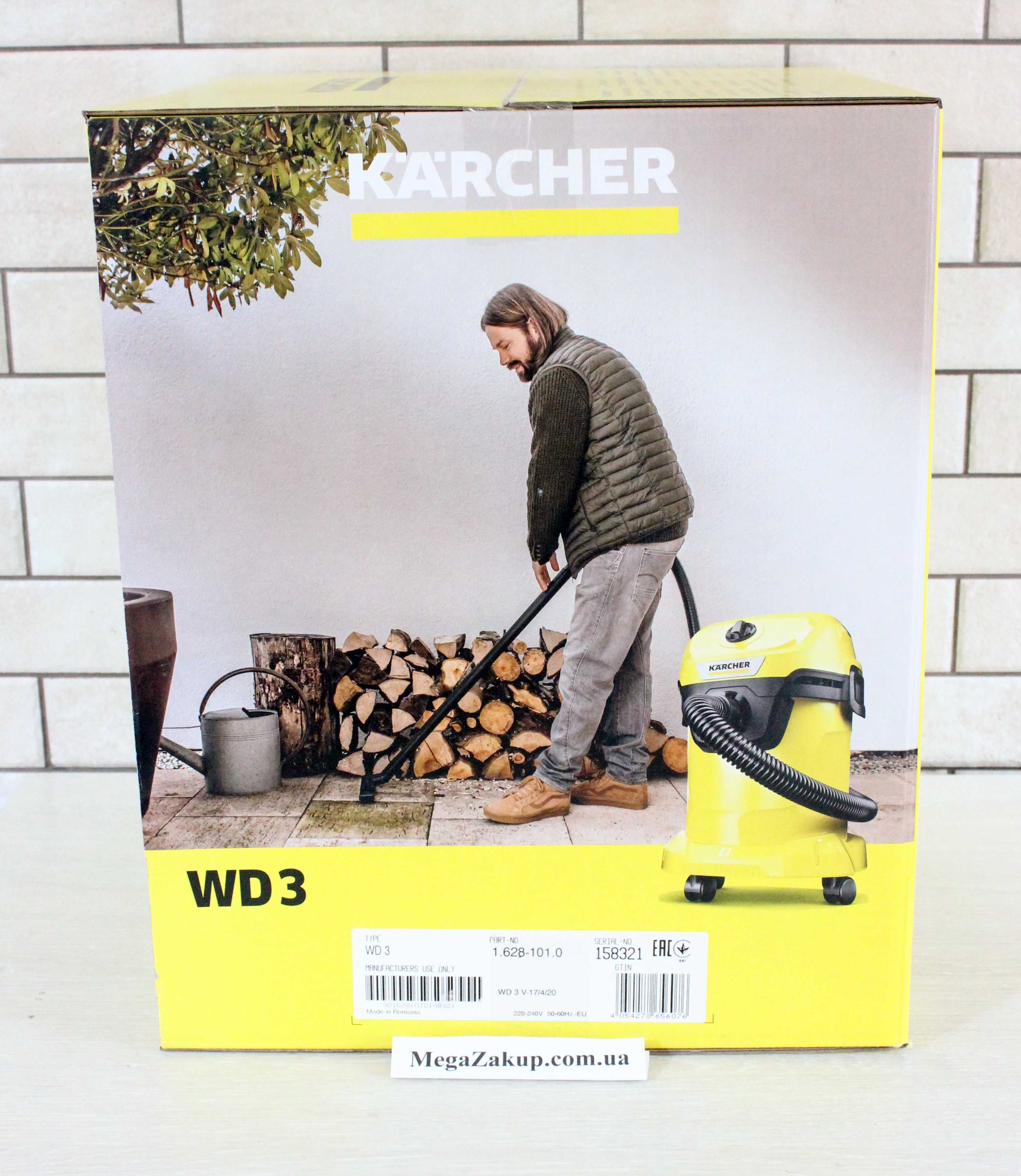 Хозяйственный пылесос Karcher WD 3 Новый! в наличии! Оригинал!