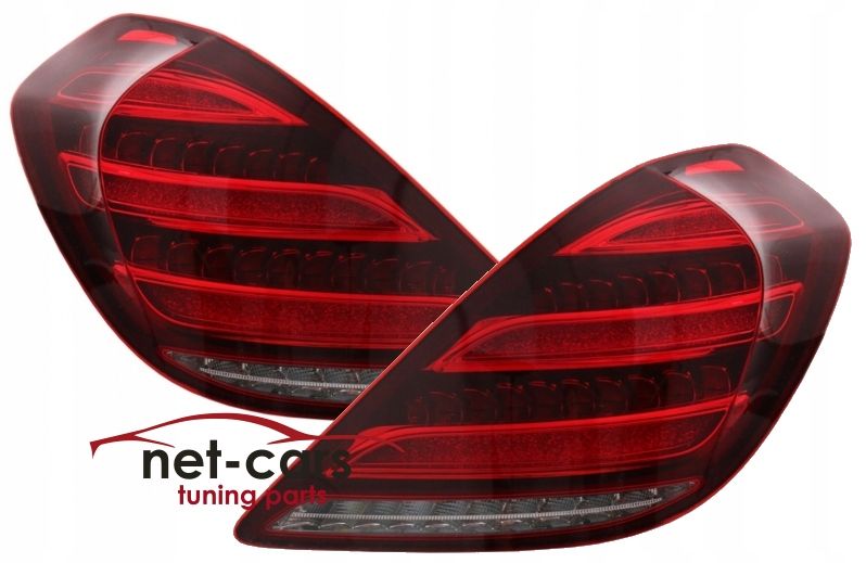 Lampy tylne tył MERCEDES W222 S KLASA -17 LED wzór Lift Czerwono czarn