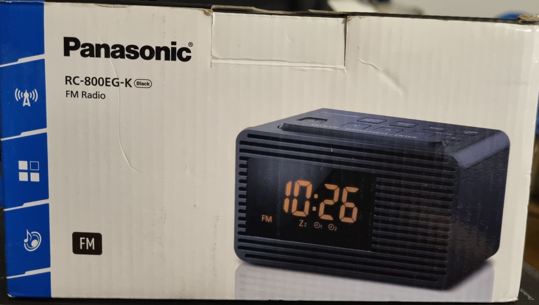 Radio FM z budzikiem Panasonic RC-800EG-K  NOWE