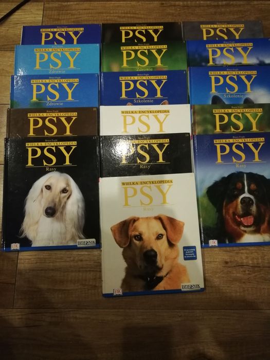 Wielka encyklopedia psy, rasy, 16 książek