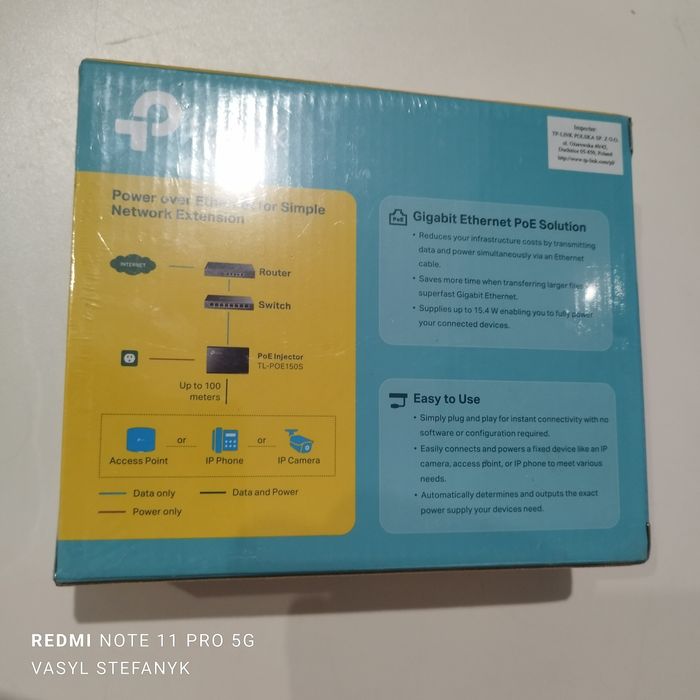 Gigabit POE zasilacz TP-link TL-POE150S