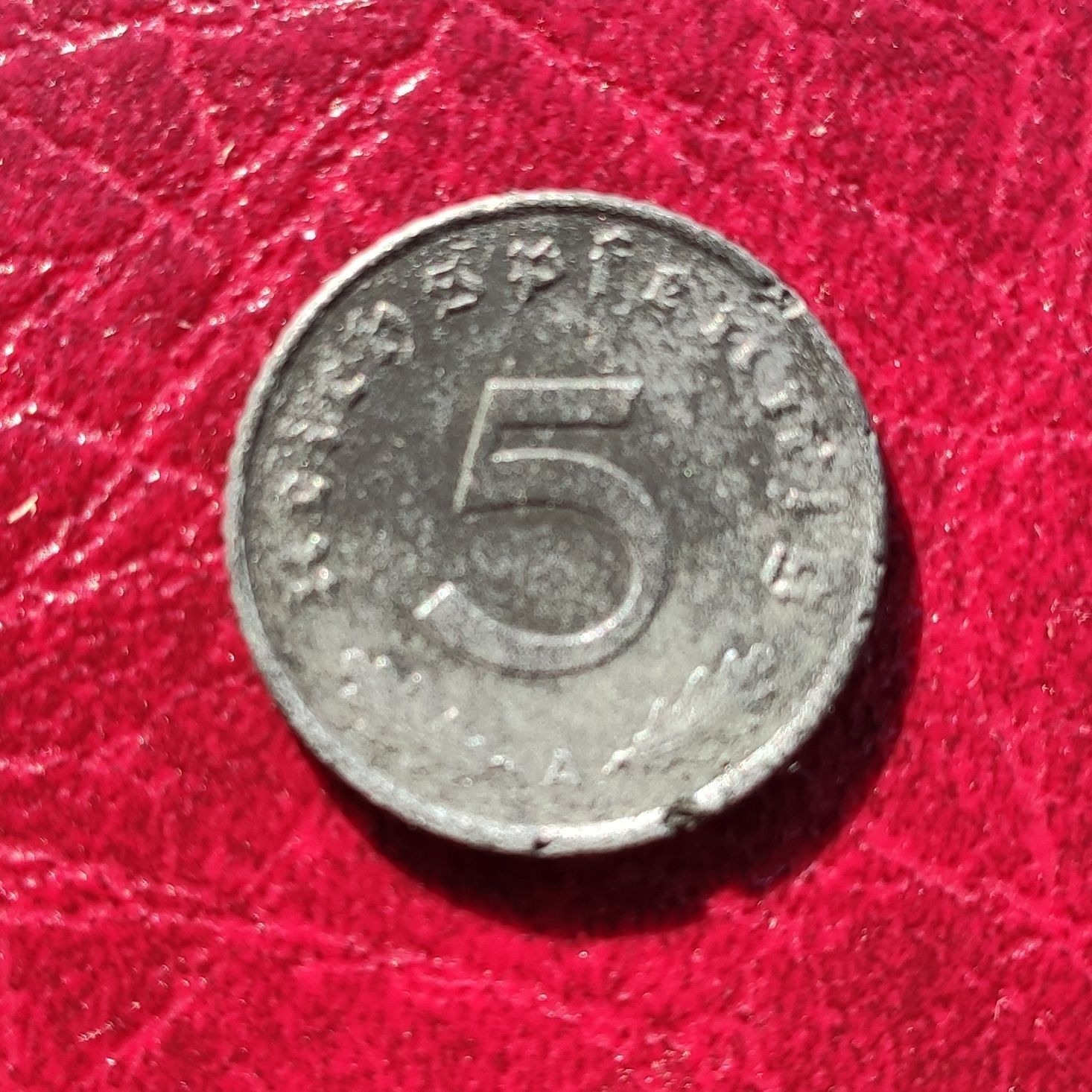 Przedwojenne 5 Pfenning z 1943 roku - Hitlerowskie Niemcy