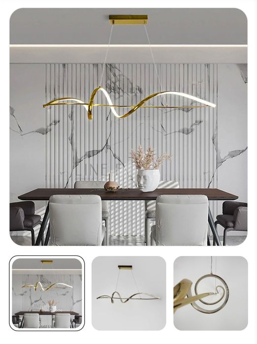 Люстра в золотому корпусі 100см