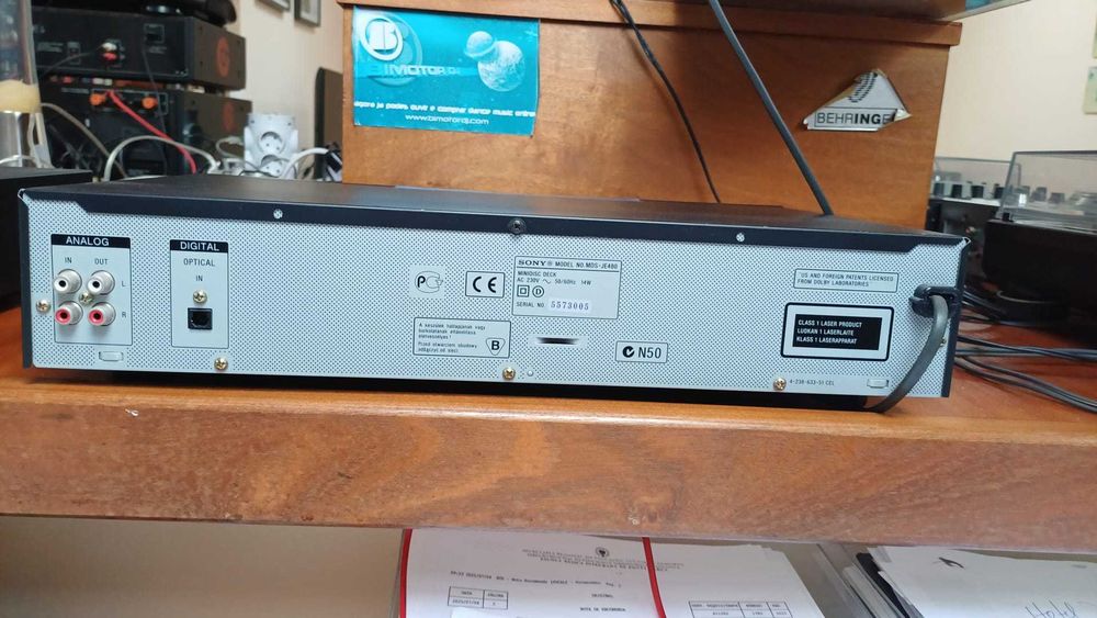 Leitor e gravador de Mini Disk SONY