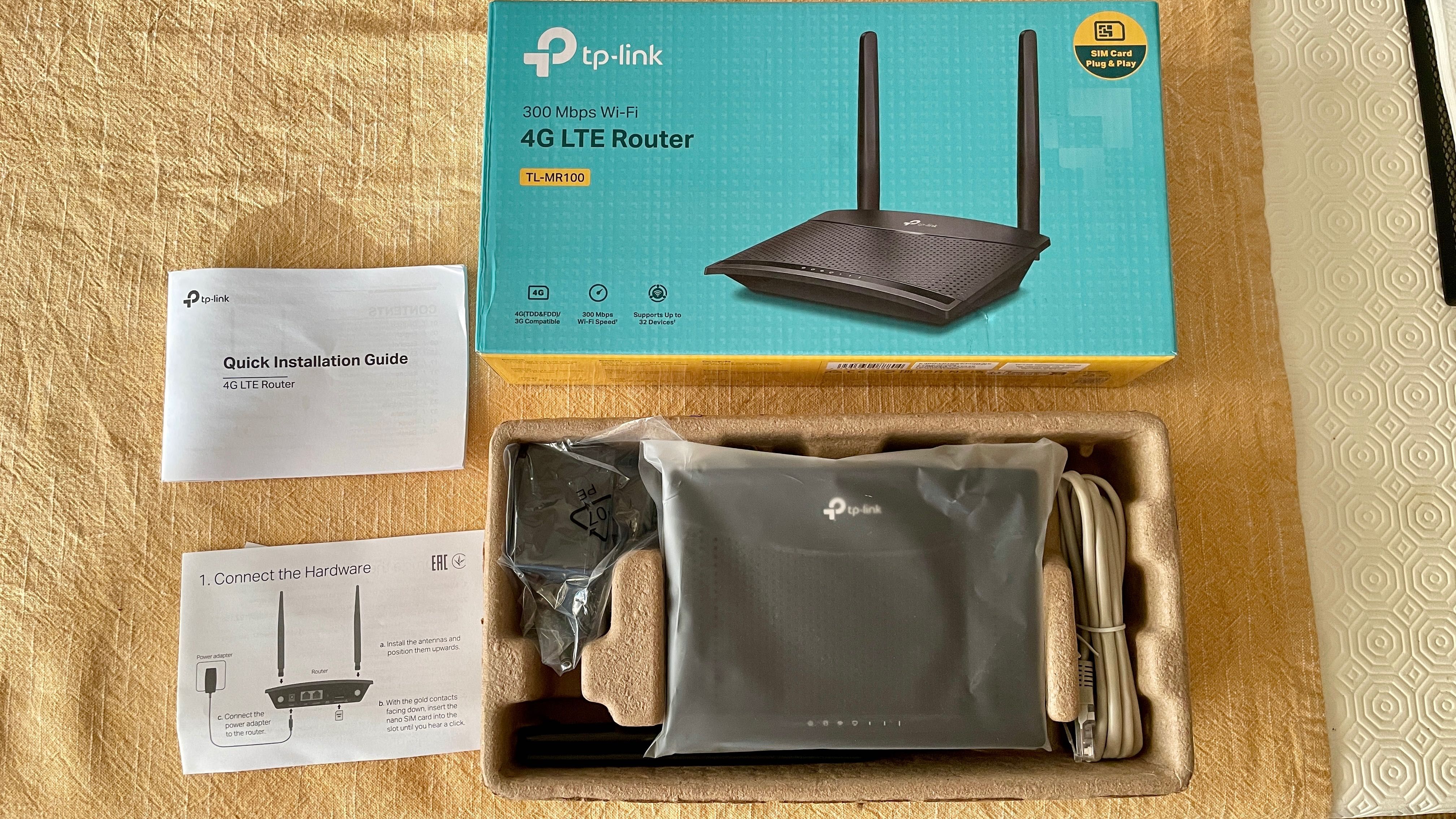 TP-Link TL-MR100, Router 3G/4G, 300 Mpbs, MicroSim, Ethernet LAN / WAN
