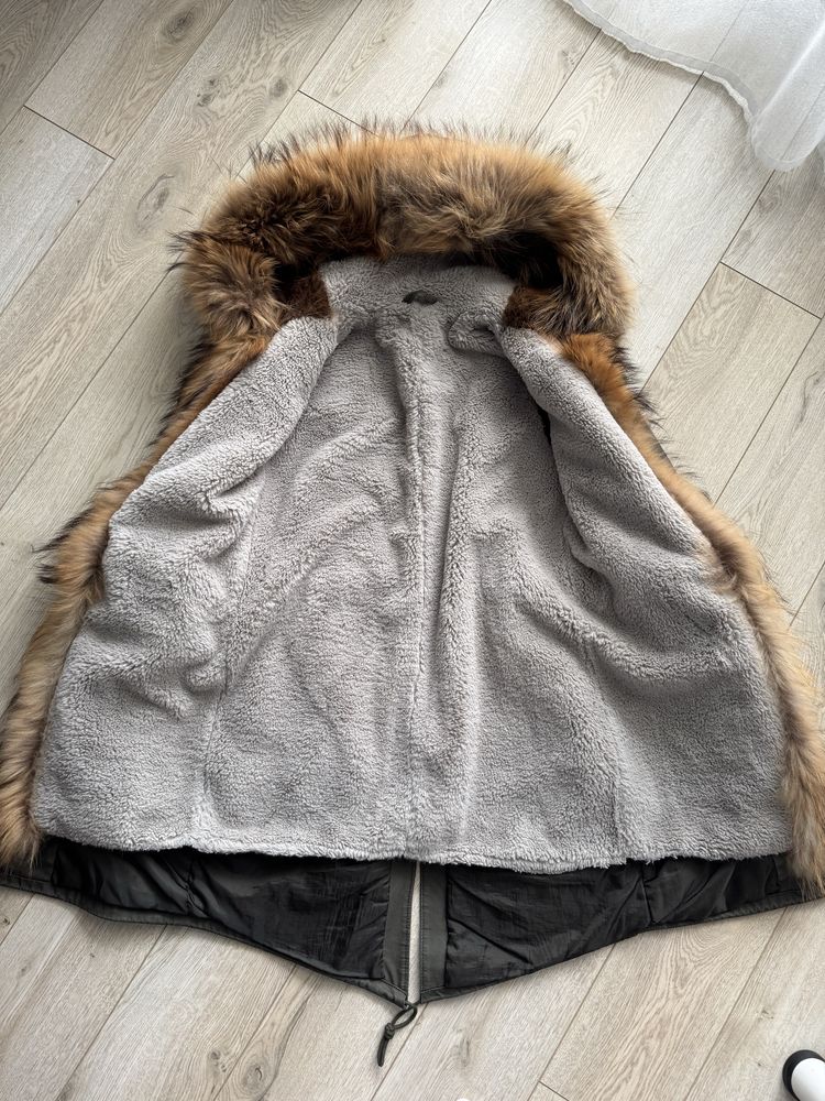Parka z naturalnym futrem