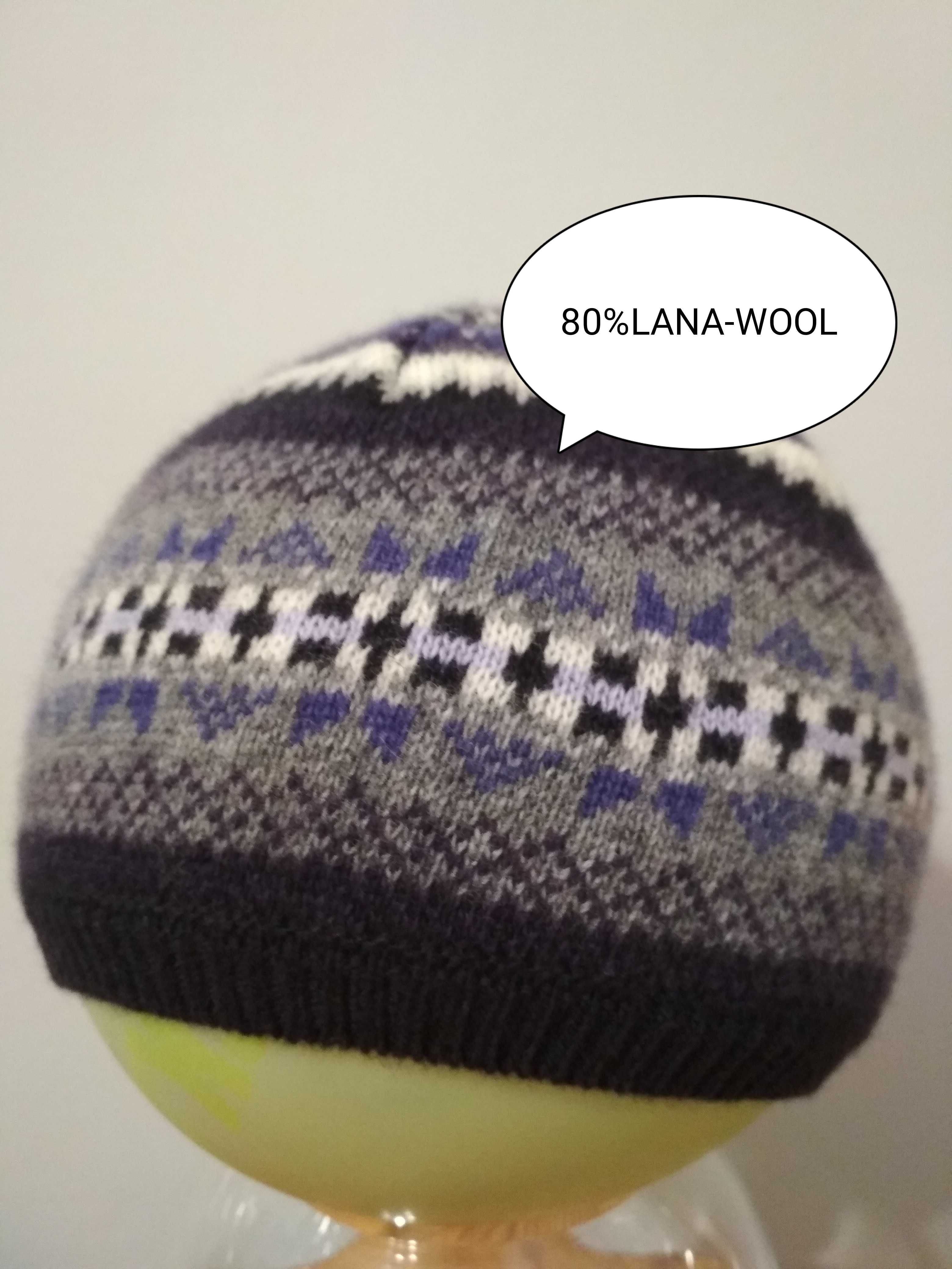 Damska czapka wełniana 80% Lana-wool