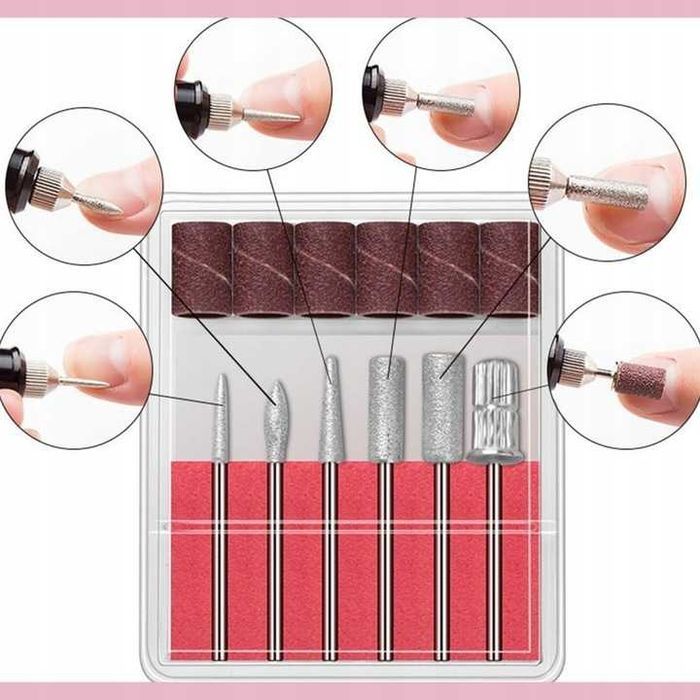 Mocna Frezarka do Paznokci 65W Frezy Profesjonalna Manicure i Pedicure