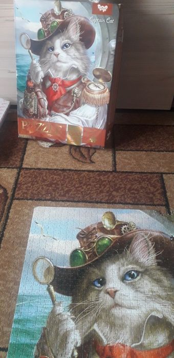 Пазли 1500 шт кіт, коні.