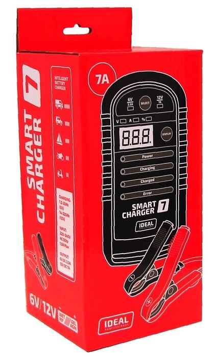 prostownik automatyczny smart charger 7 6/12v 7a  agm gel efb wet mf