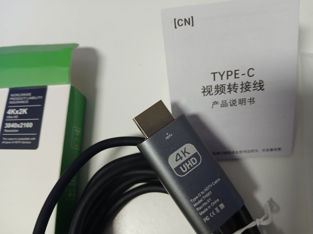 Cabo usb C to HDMI macho 4 K (3 metros)
