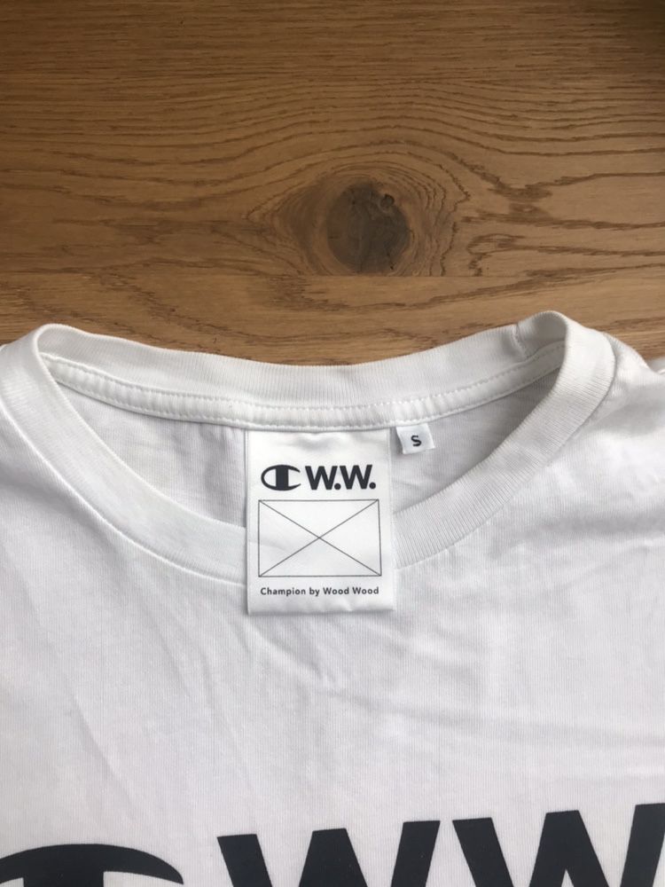 Biały T-shirt Champion x Wood Wood rozmiar S