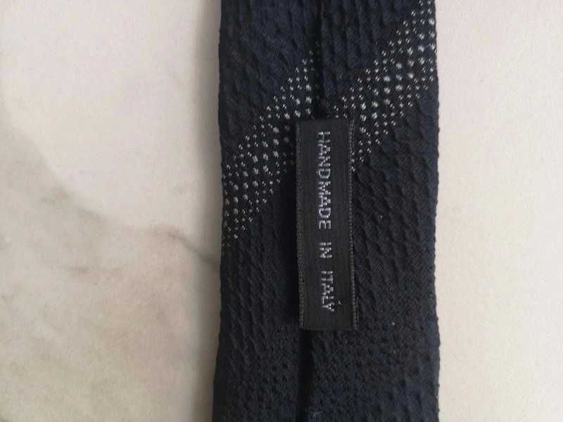 Giorgio Armani krawat jedwabny granatowy klasyk