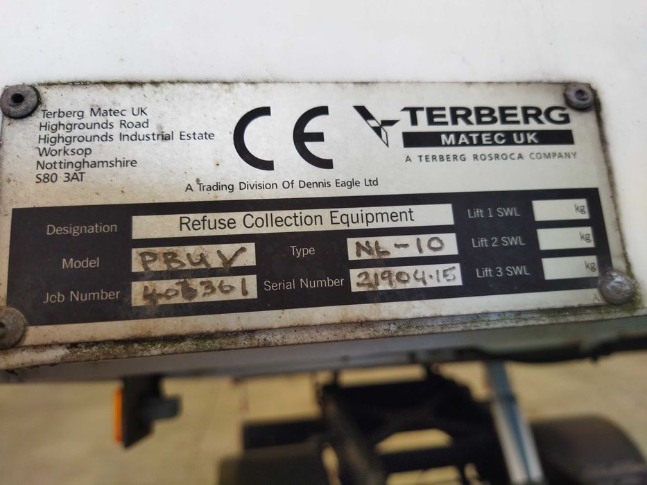 Zabudowa kontener wywrotka TERBERG NL-10 3.90 x 2.15 x 1.80