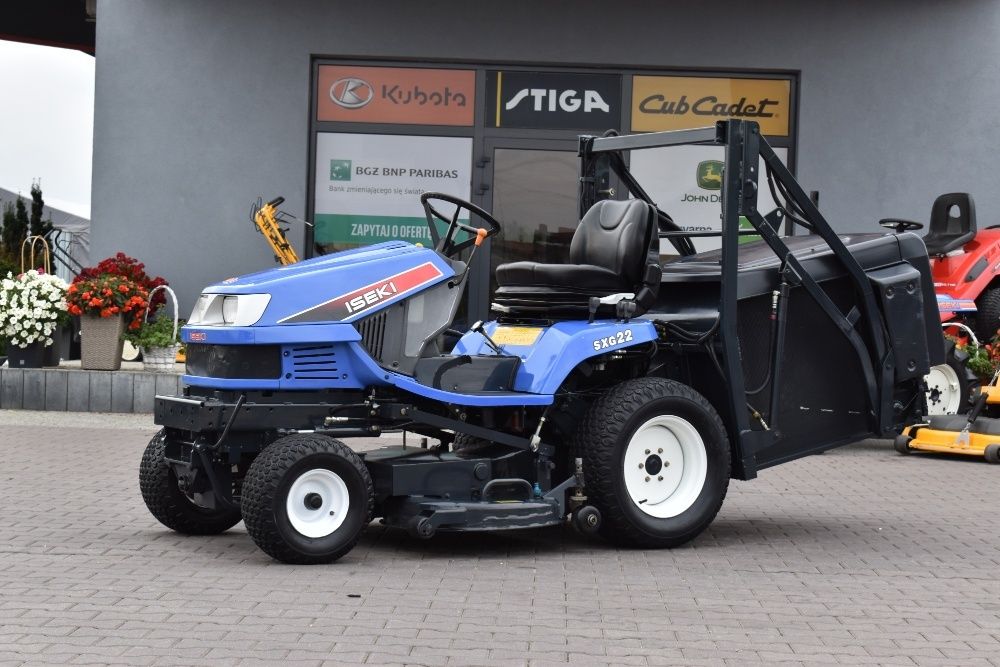 Kosiarka traktorek ISEKI SXG 22 diesel, górny wysyp kosza 22 KM, mocna