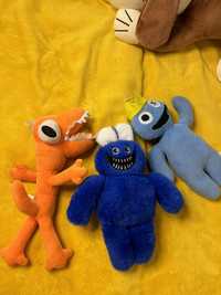 Мягкие игрушки радужные друзья голубой, ораньжевый