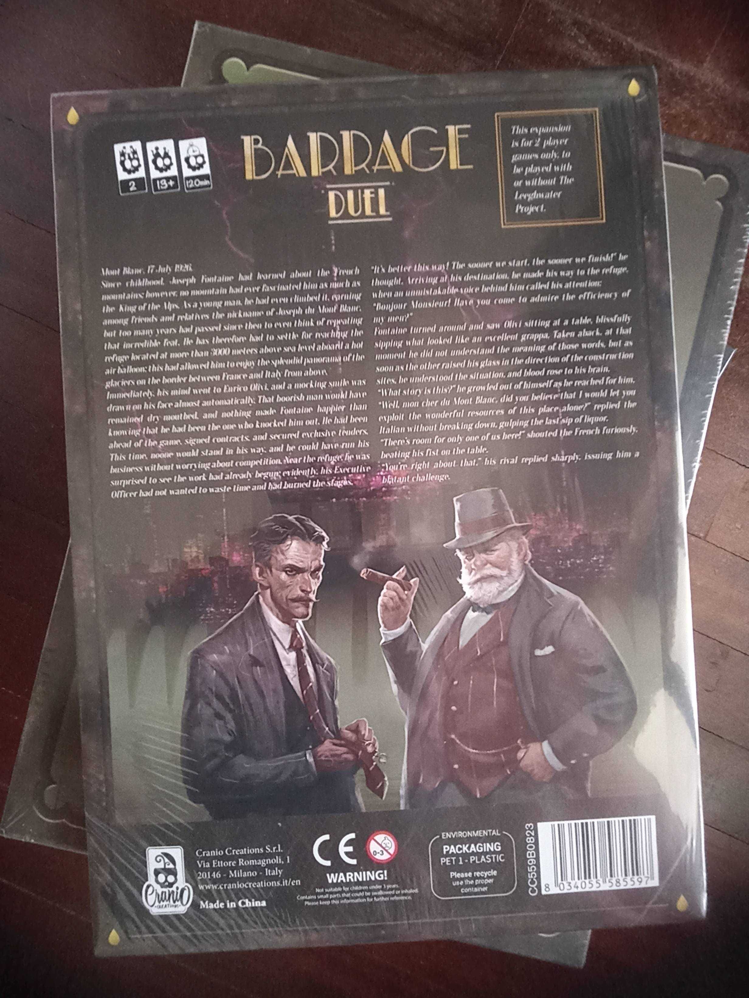 Jogo de tabuleiro *selado* Barrage (board game) + 3 expansões + extras
