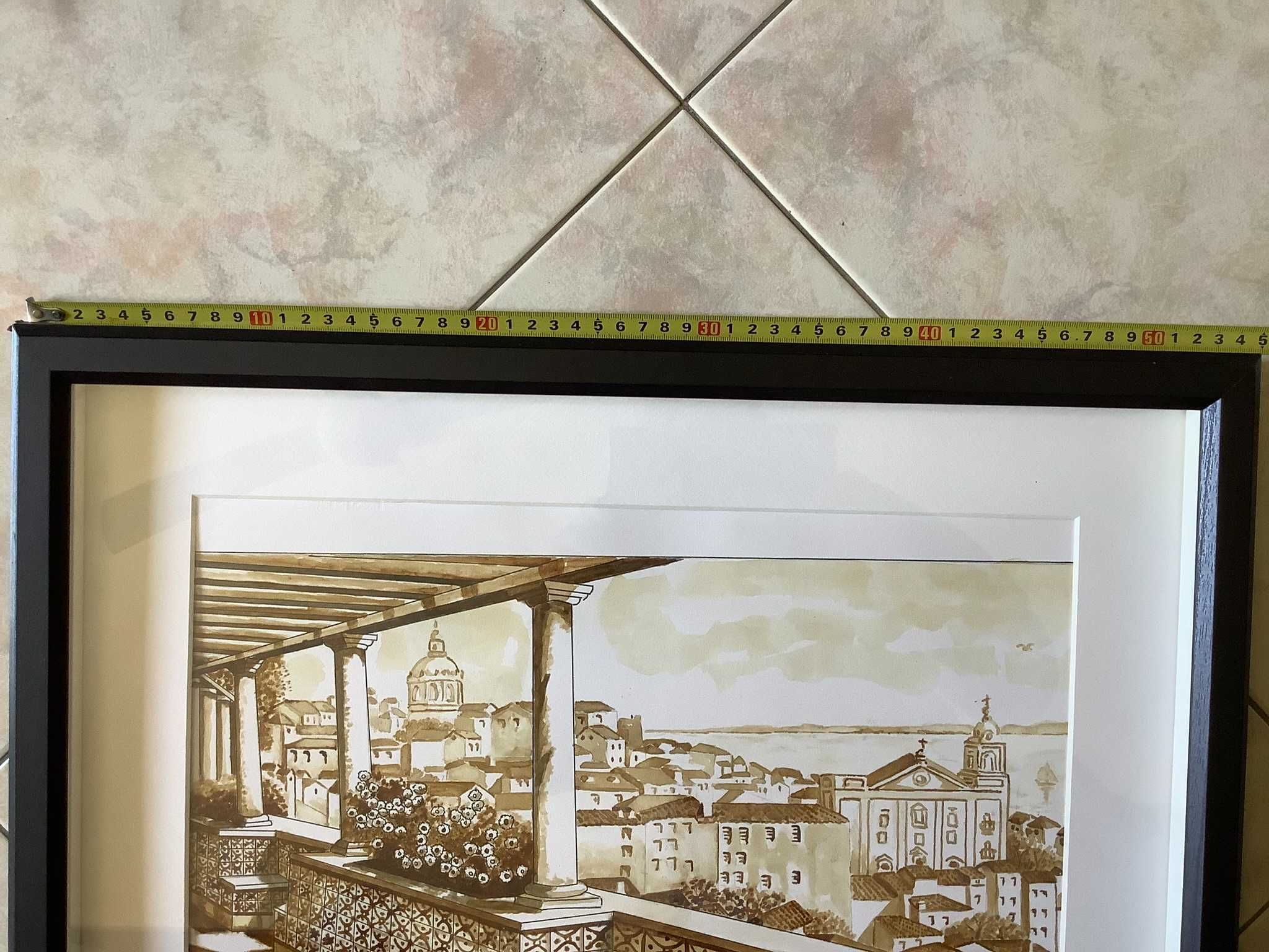Quadro pintado a café