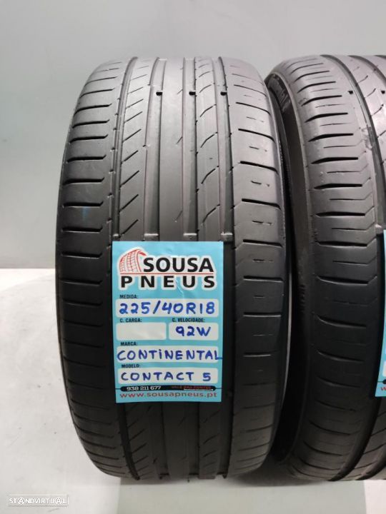 2 pneus semi novos 225-40r18 continental - oferta dos portes