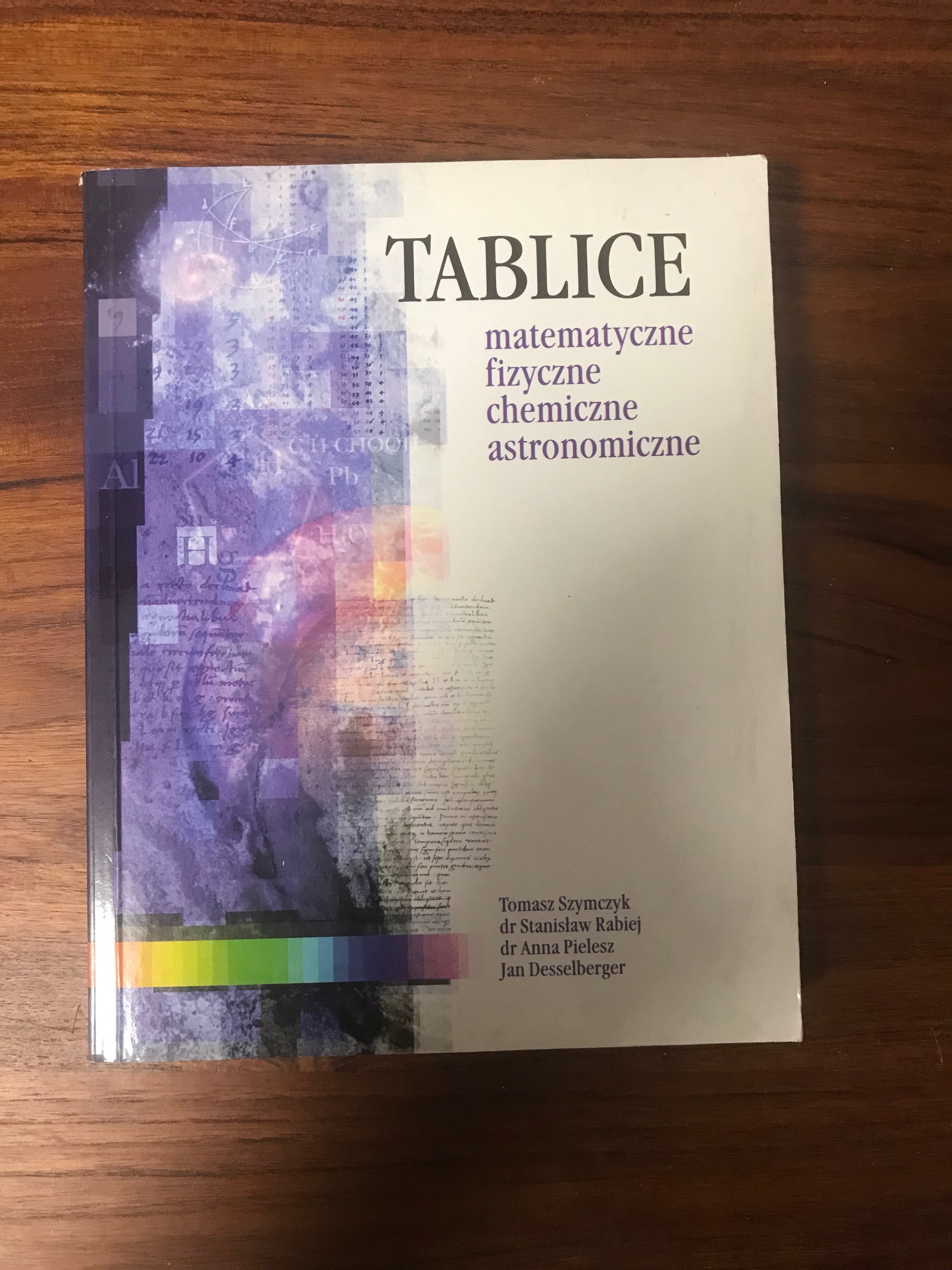 Tablice matematyczne, fizyczne I chemiczne.