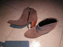 Botins de camurça bege nº38