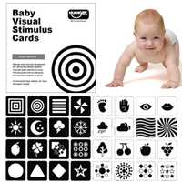 Чорні-білі картки для немовлят дітей дитини контрастна книжка для зору