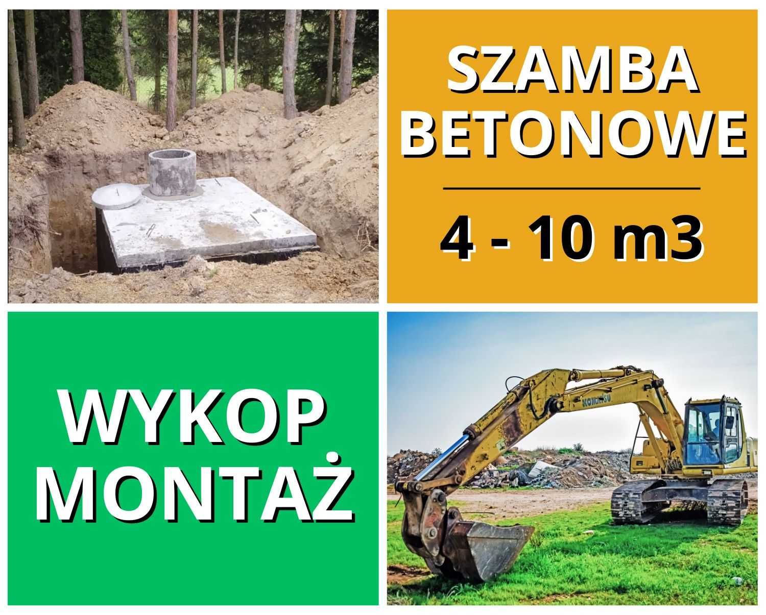 Szamba z wykopem Zbiorniki Zbiornik Betonowy na Szambo Wodę Deszczówkę