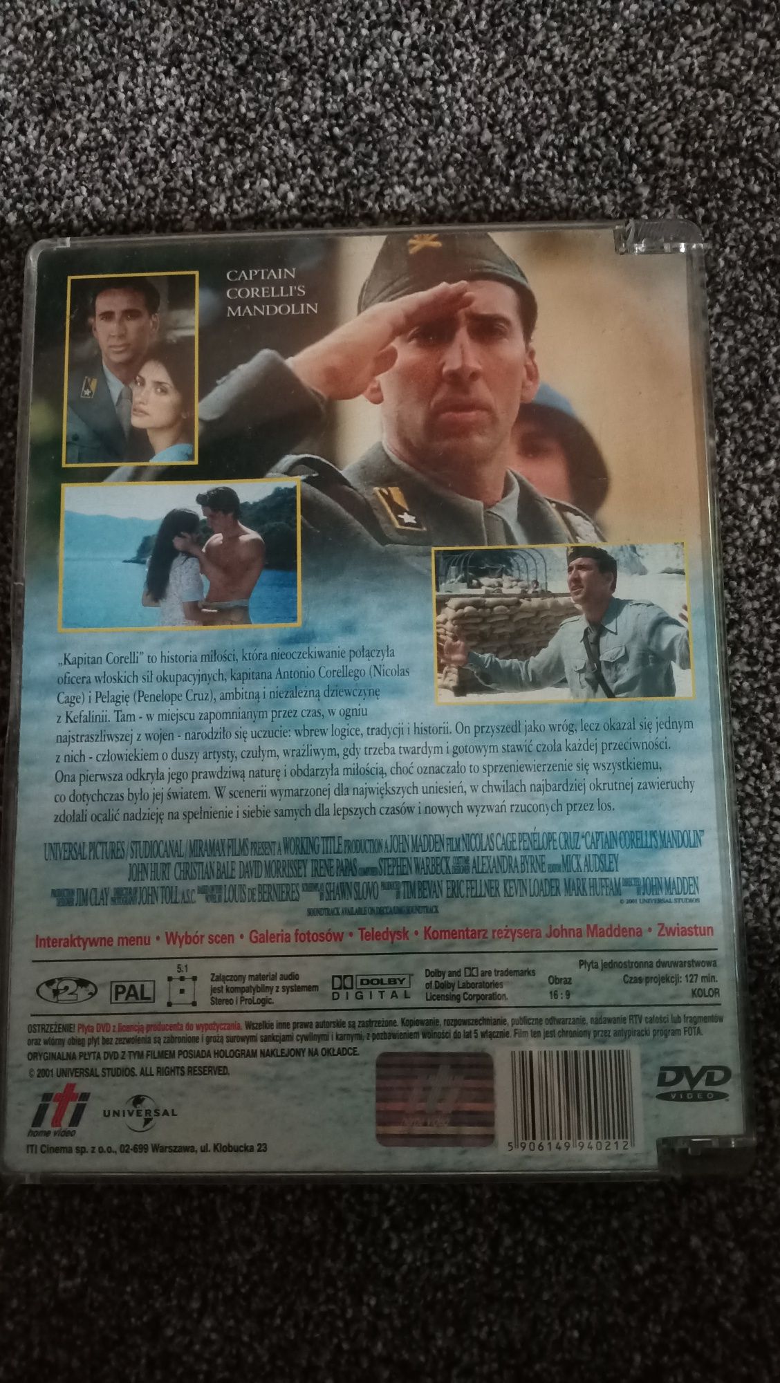 Kapitan Corelli dvd