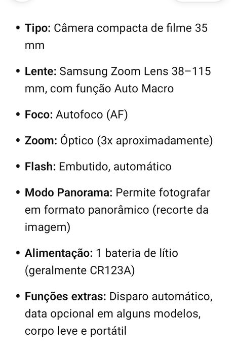 Máquina Fotográfica Samsung