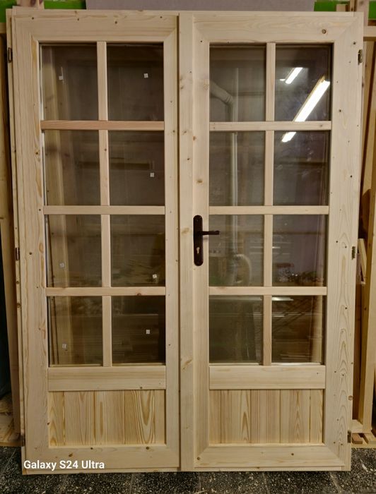 Drzwi drewniane tarasowe 150 x 200