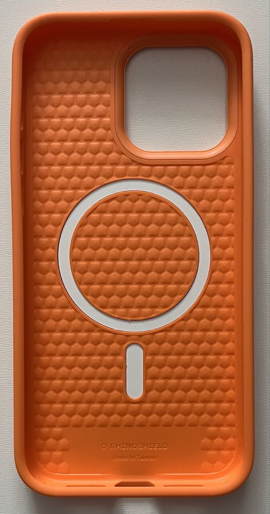 Etui RhinoShield SolidSuit MagSafe iPhone 15 Pro Max pomarańczowe