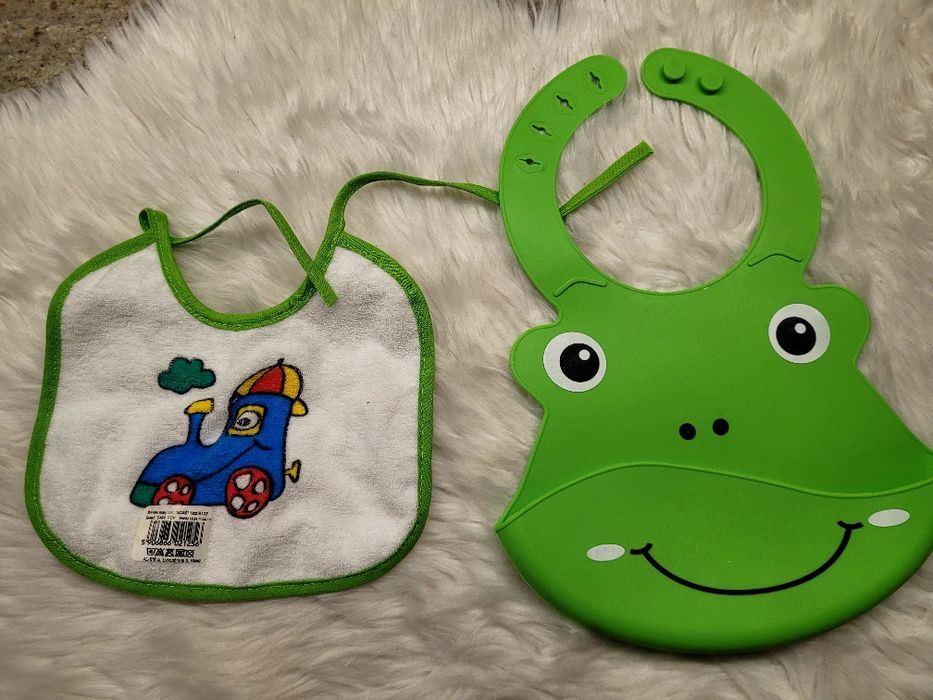 Sliniak nowy materiałowy i silikonowy 2 szt.