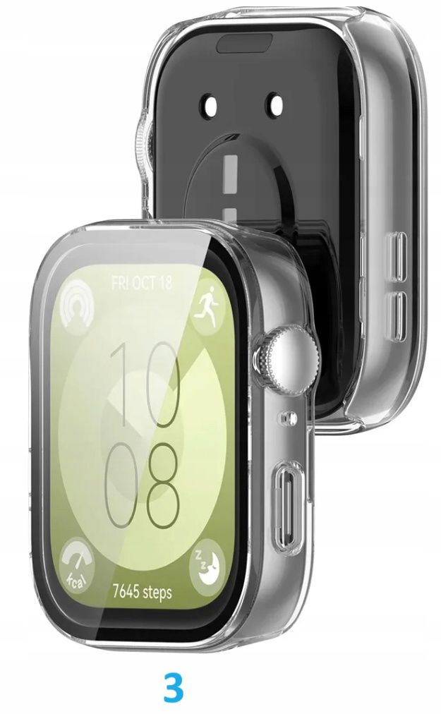 Etui Ochronne z wbudowanym Szkłem 2w1 do HUAWEI WATCH FIT 3 |KOLORY