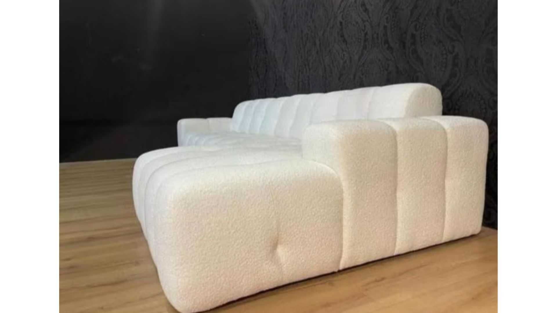 Piękny narożnik z tkaniny Boucle ,w stylu Premium to MORENA od STYLUX