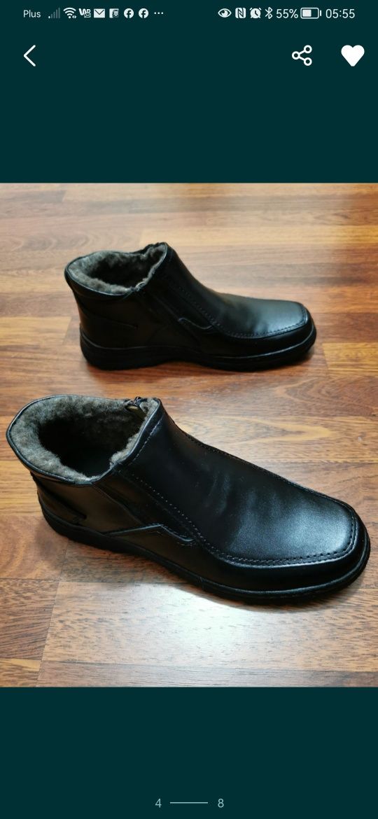 Skórzane Ocieplane Buty Męskie Na Zamek Super Lekkie Wygodne Ciepłe
