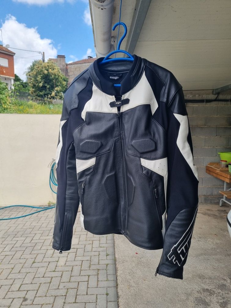 Casaca motard  em pele Furygan