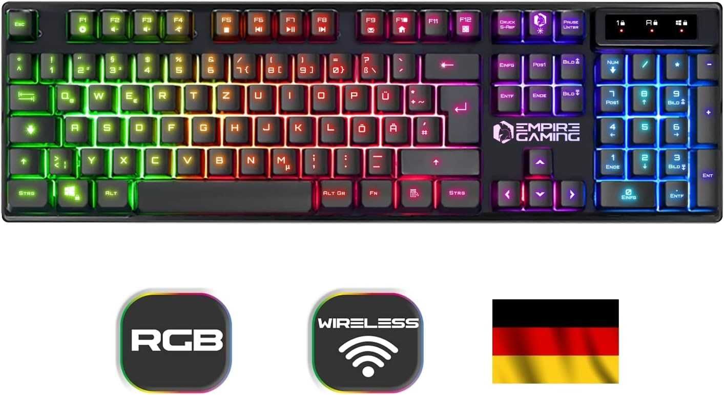 Nowa klawiatura bezprzewodowa / myszka RGB / akcesoria PC  !2717!