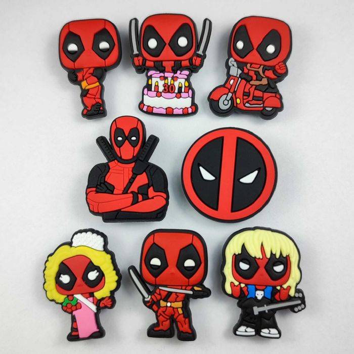 Przypinki do butów crocs DEADPOOL WOLVERINE Avengers MARVEL prezent