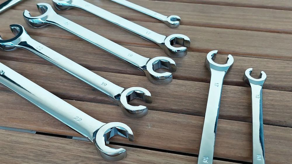 Conjunto Chaves Luneta Aberta Tubos Combustível Travão 8-24mm - 9pcs