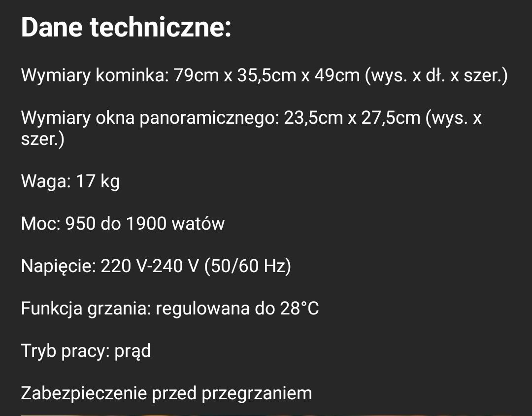 Kominek elektryczny