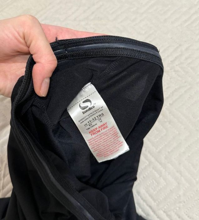 Дитяча чорна термобілизна з довгими рукавами Sondico Base Core