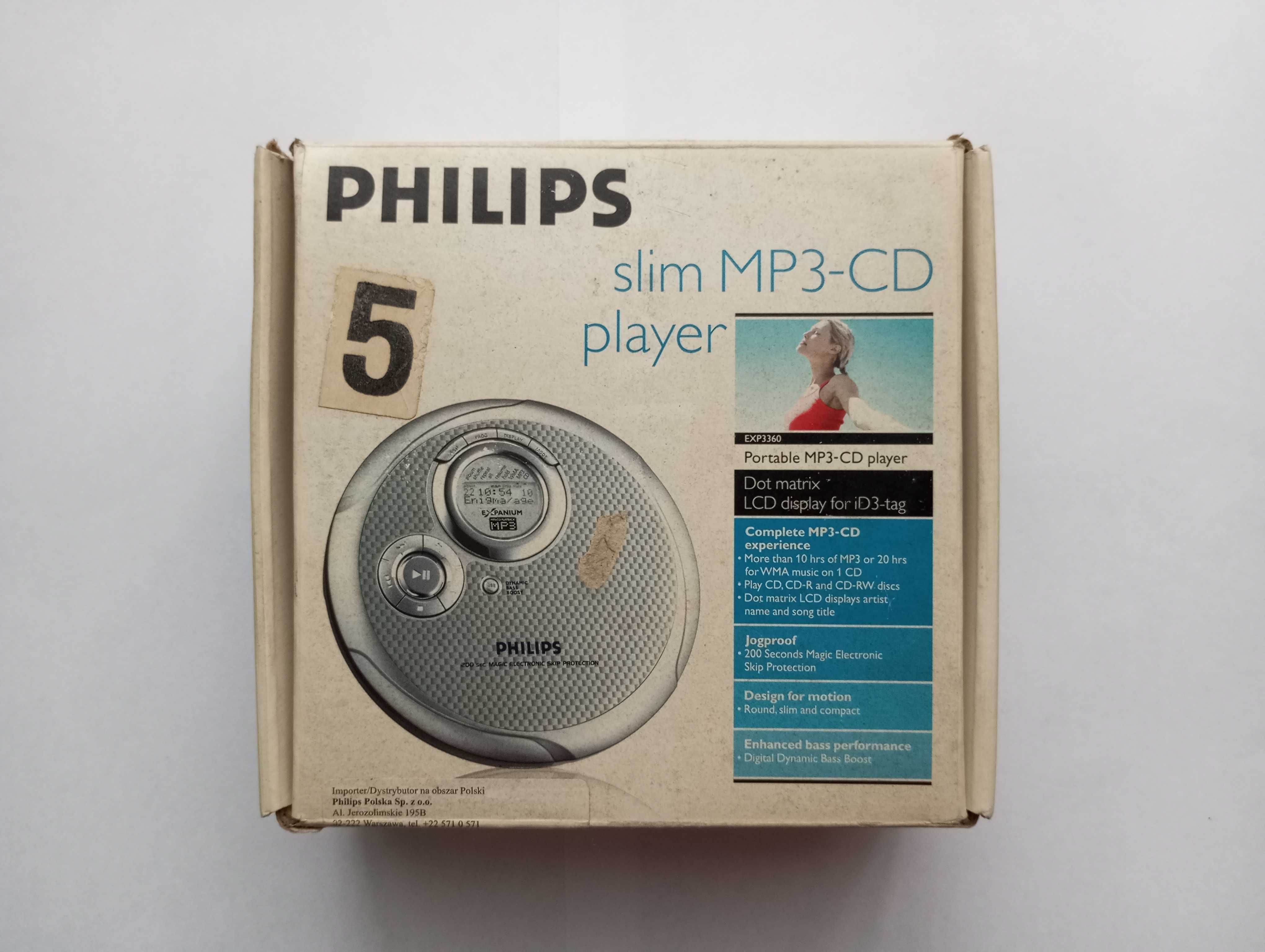 Discman Philips Przenośny Odtwarzacz CD MP3 Expanium