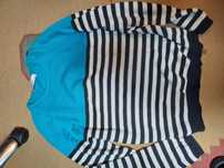 camisola zara azul preta e branca riscas