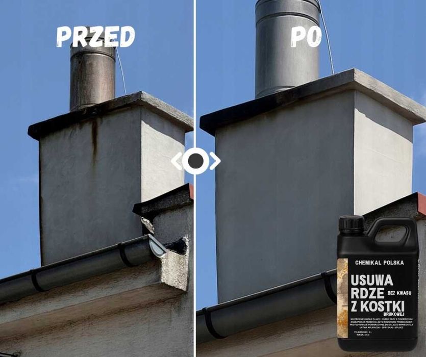 Usuwanie rdzy z kostki brukowej Gotowy do użycia środek czyszczący