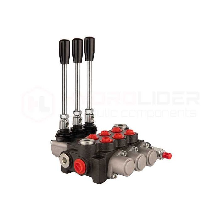 Rozdzielacz hydrauliczny 3 sekcyjny 40 l/min 3P40 sterowany dźwigniami